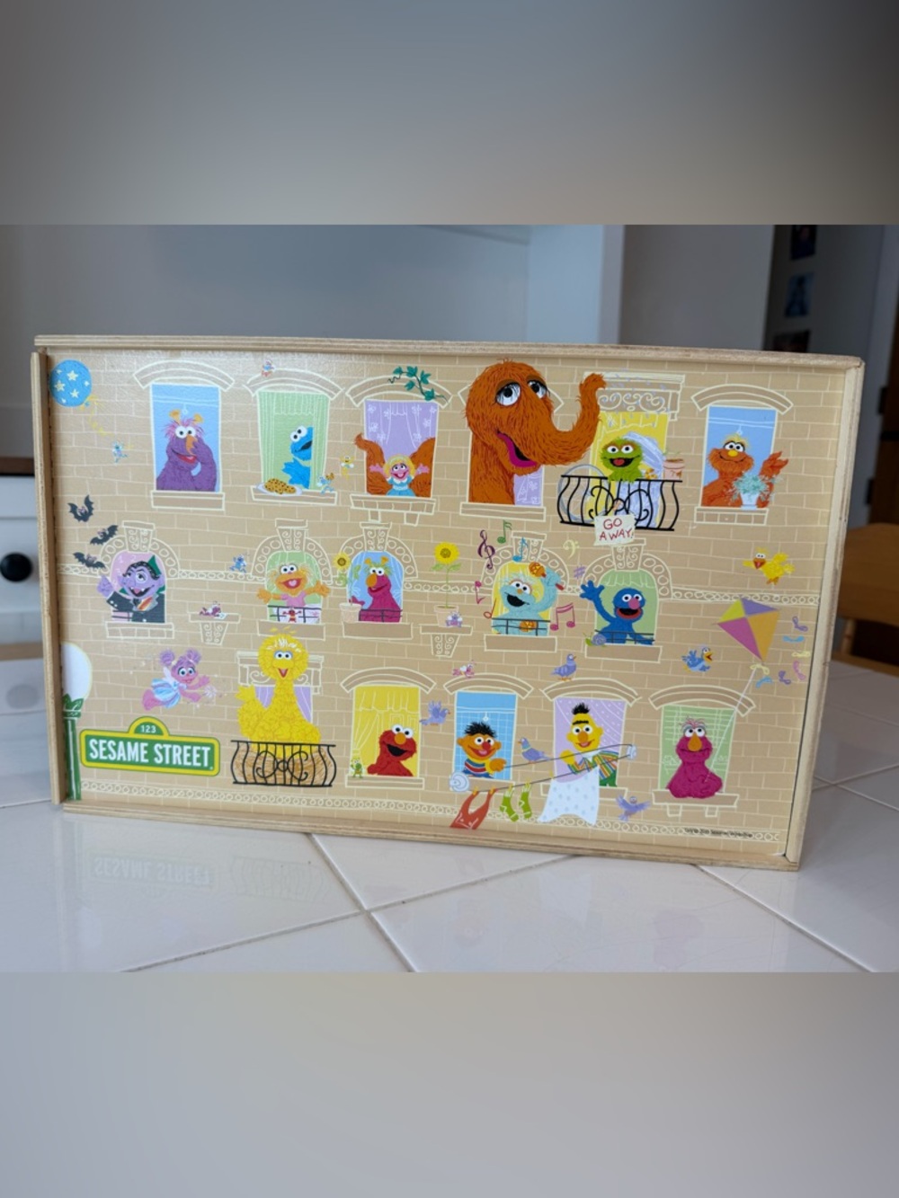 Sesame Street Wooden Game Puzzle Set -2011 Cardinal RARE Match Count Jobs & More - Picture 9 of 12